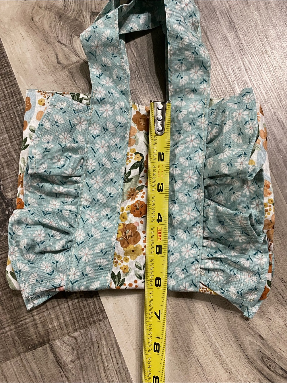 Handmade Floral Ruffle Mini Tote - Picture 5 of 5